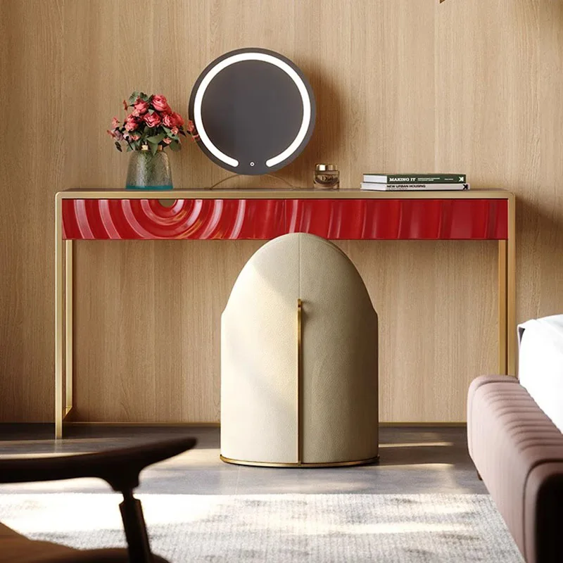College Dorm Essentials Luxury Vanity Table Cosmetics Modern Vanity Table Makeup Bedroom Mesa De Maquillaje Trendy Furniture
