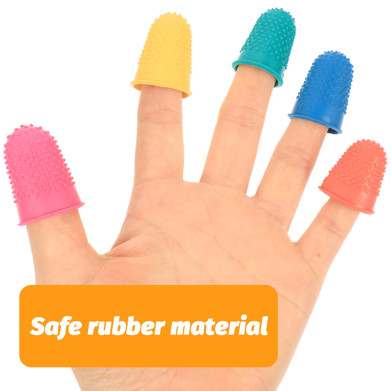 25 Pcs Rubber Non-Slip Finger Cot Sleeves Cots Gloves Mittens Portable Covers Fingertips The Moisten Protector