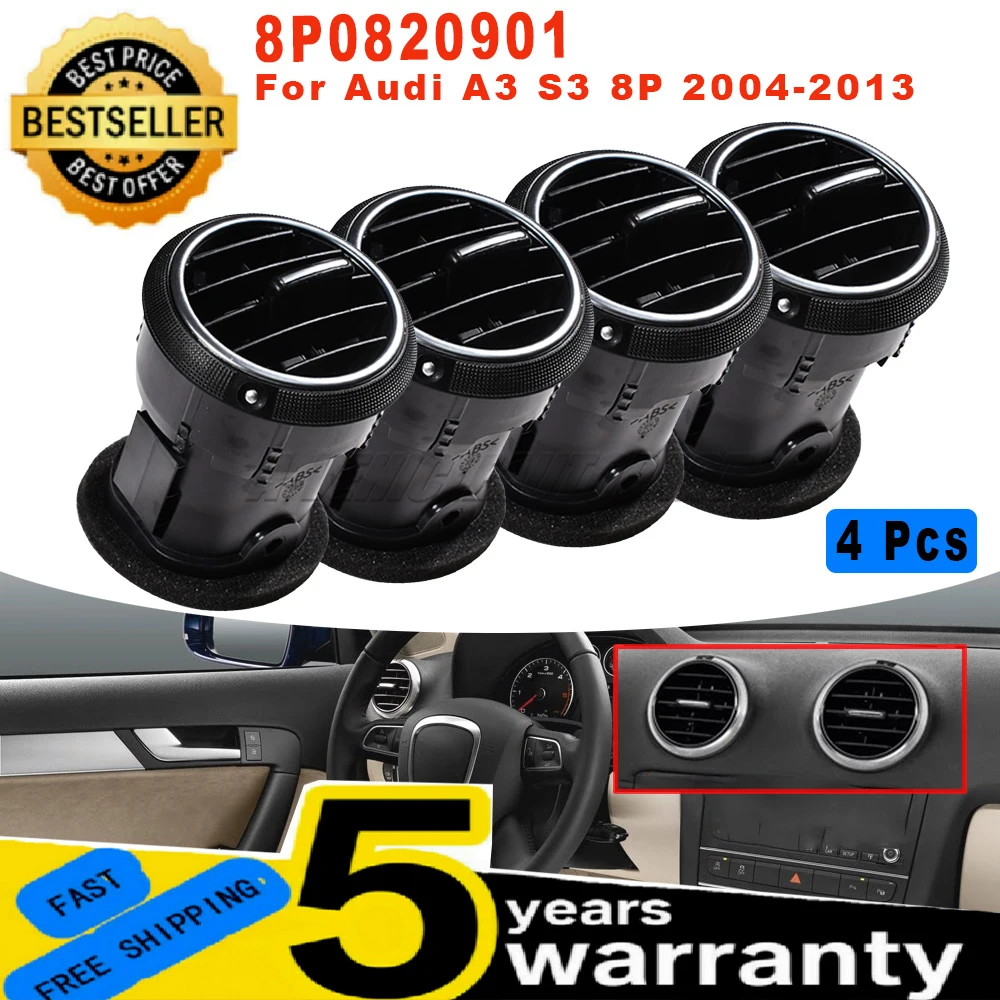

Новый 8P0820901 для Audi A3 S3 8P 2004-2013, передняя приборная панель, вентиляционное отверстие, кондиционер, решетка переменного тока, диффузор, панель, автомобильные аксессуары