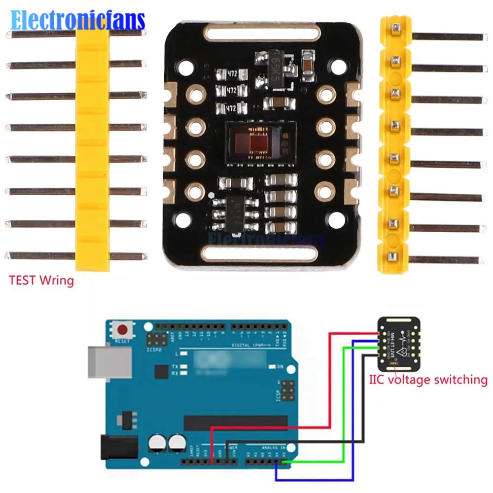 Módulo de Sensor de frecuencia cardíaca MAX30102, detección Puls, Sensor de oxígeno en sangre, módulo de prueba de concentración para arduino STM32