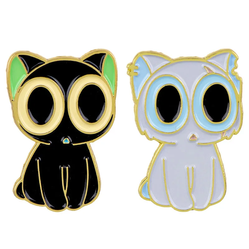 Funny Enamel Pin Cute Animal Cat Brooch Pines Men Lapel Pins Badge on Backpack Clothing Accessories Quotes Jewelry Friends Gifts