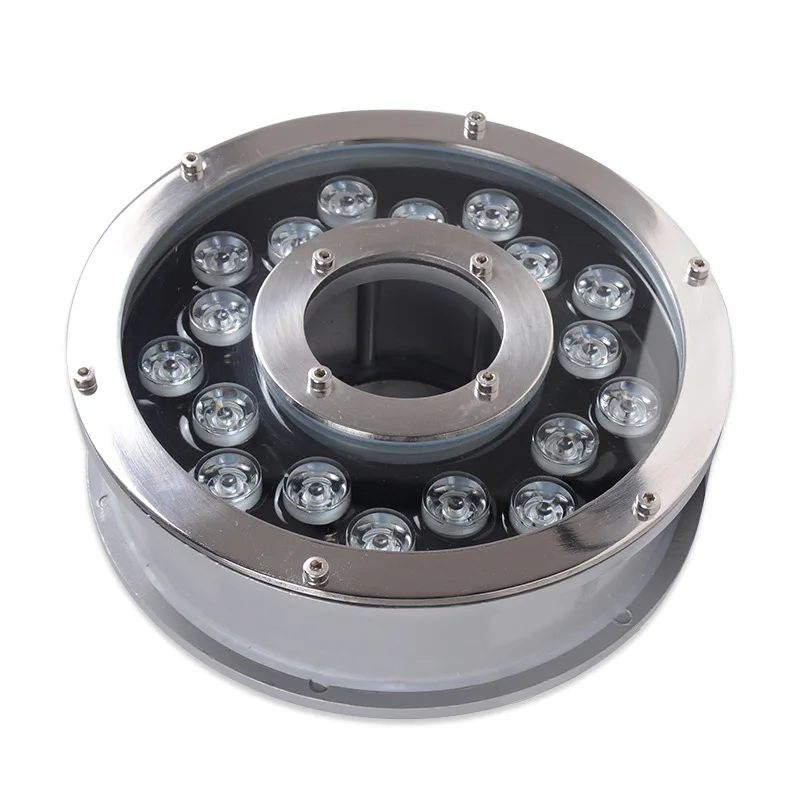 Fuente de luz subacuática DMX512 de 8 piezas, AC12V, 24V, 6w, 9w, 12w, 15w, 18w, RGB, RGBW, Control externo Ip68 para jardín, patio y piscina