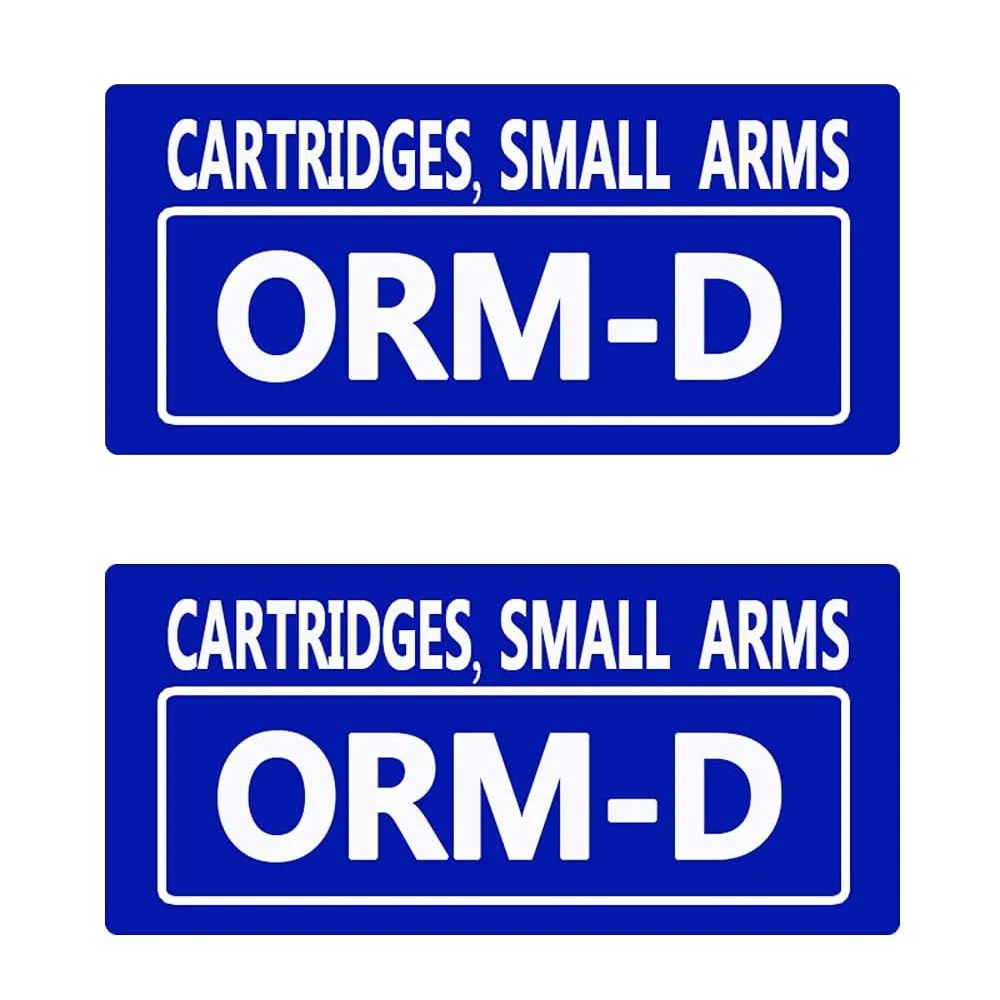 

ORM-D Cartridge Small Arms Labels Self Adhesive Stickers ORM-D" Label Regulated Materials Stickers Total 500Pcs (1x2 inch)