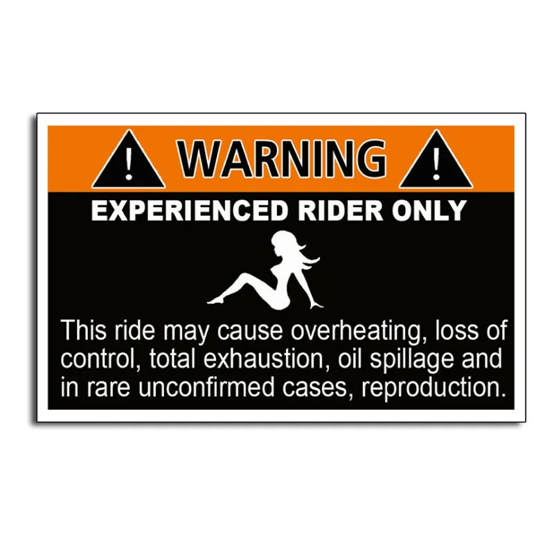 

10*8 cm Stiker Peringatan Pengendara Berpengalaman 3,5 Inx4in Stiker Lucu Mobil Salju Jet Ski Sepeda Motor