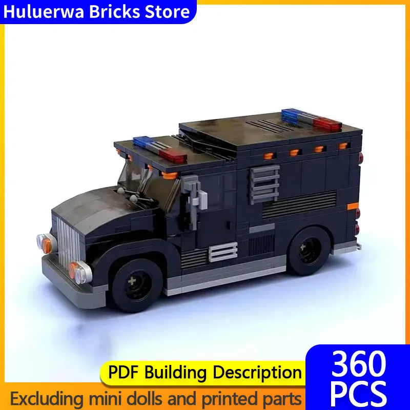 City Service Car Model MOC Building Bricks Special Police Truck Modular Technology Gifts Holiday Assemble Children Toys Suit