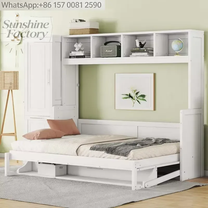 Professional Manufacturer Space Saving Modern Folding Mechanism Hidden Wall Murphy Bed Frame
