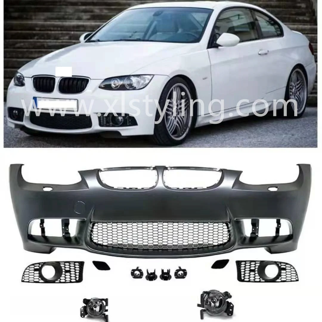 High quality car front rear bumper grille side skirt primer M3 body kit for For b mw E92 PRE