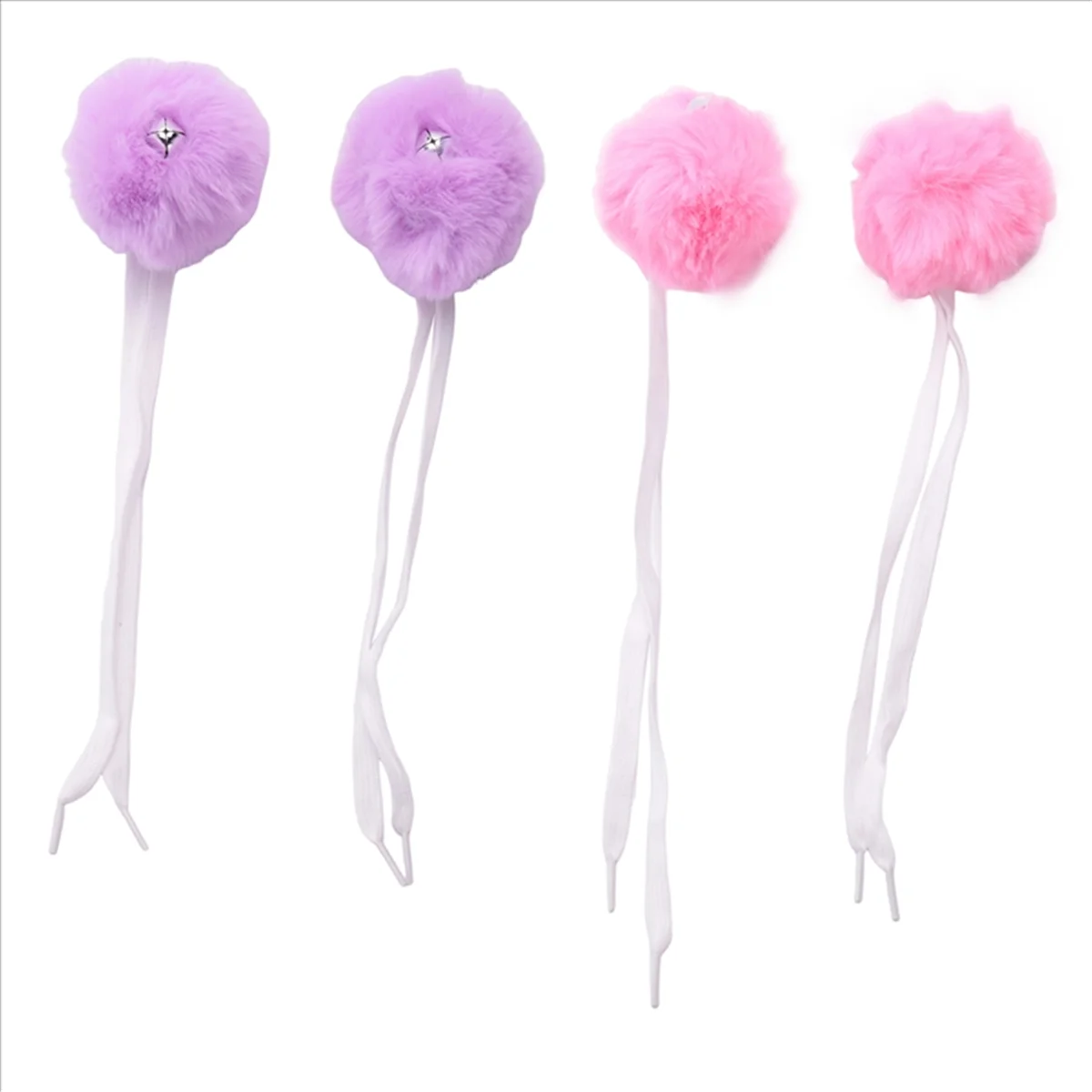 4 Pcs Large Roller Skate Pom Poms Women Girls Princess Tie-on Roller Skate Pom Poms A