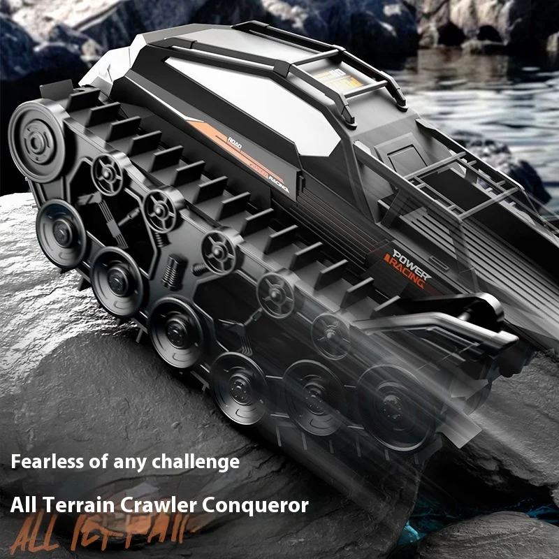 Jjrc Cross-Border Nuovo carro armato anfibio impermeabile cingolato Giocattolo da esterno per bambini Regalo per veicolo telecomandato fuoristrada per tutti i terreni