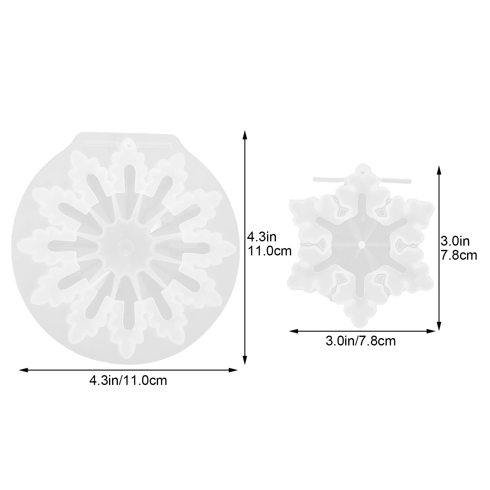 2 Pcs Halloween Cookie Cutters Resin Snowflake Mold Silicone DIY for Home Cake Molds under 5 Dollars White Use