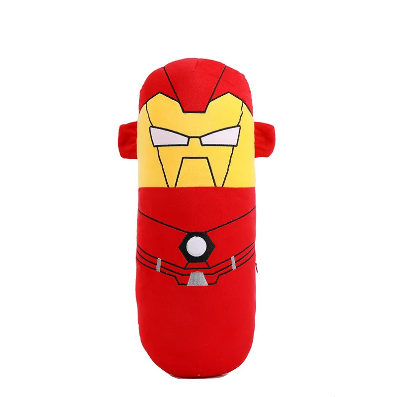 

Cartoon Kawaii Marvels Series 50CM Plush Toy Cylindrical Pillow Cute Superhero Spider-Man Hulk Creativity Pillow Stuffed Toy