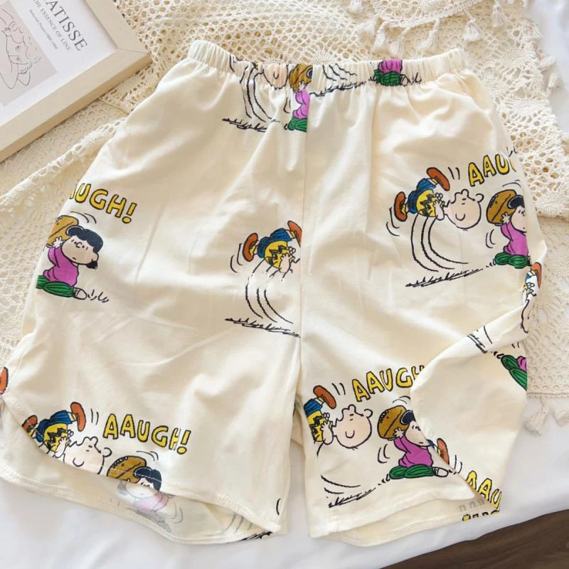 Kawaii Snoopy Melody pigiama estate femminile a maniche corte Cartoon Cute Homewear Set Anime stampa regalo di compleanno per ragazza amica