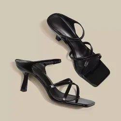 Spring 2024 Green Flower Pointed Flower Shallow Sandals Spring and Summer Aerial Shoes women shoes
