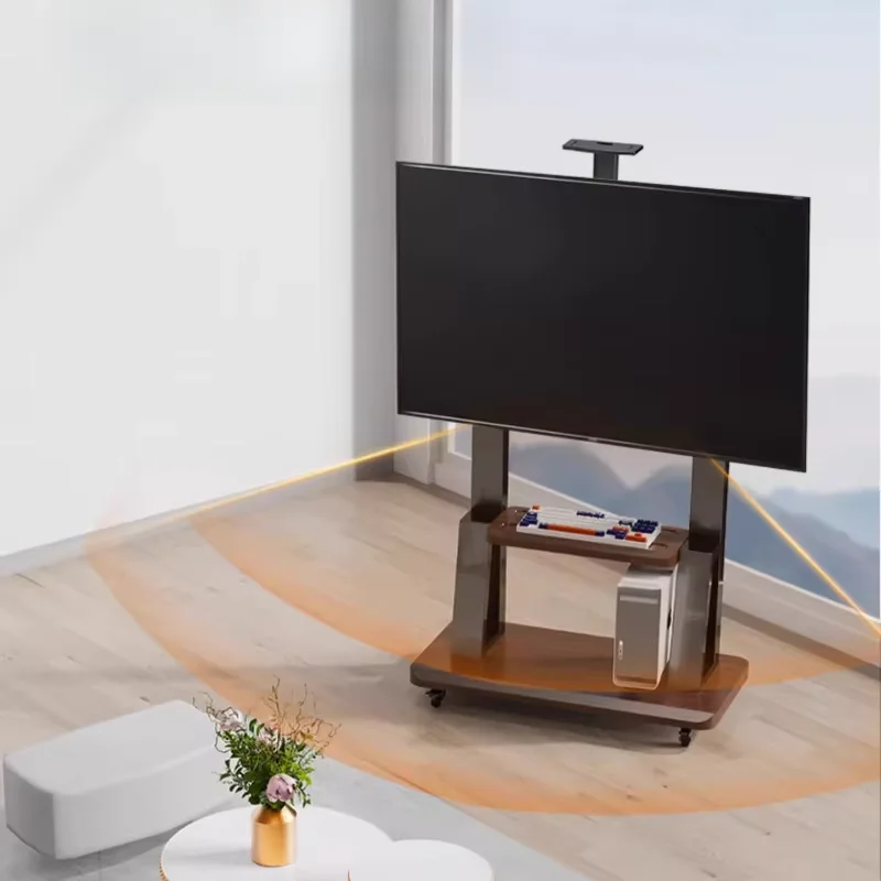 Nordic Movable Modern Tv Stand 85 Inch Design Shelf Wheels Monitor Stand Living Room Support Stojaki