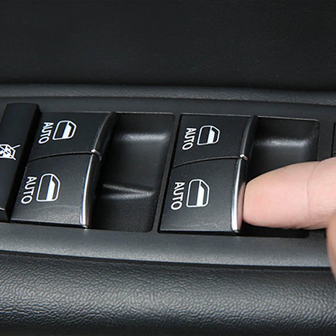 Car Window Lift Button Decoration Stickers for Jeep Grand Cherokee for Dodge Charger Chrysler 300C 2011 Up Interior Accessories