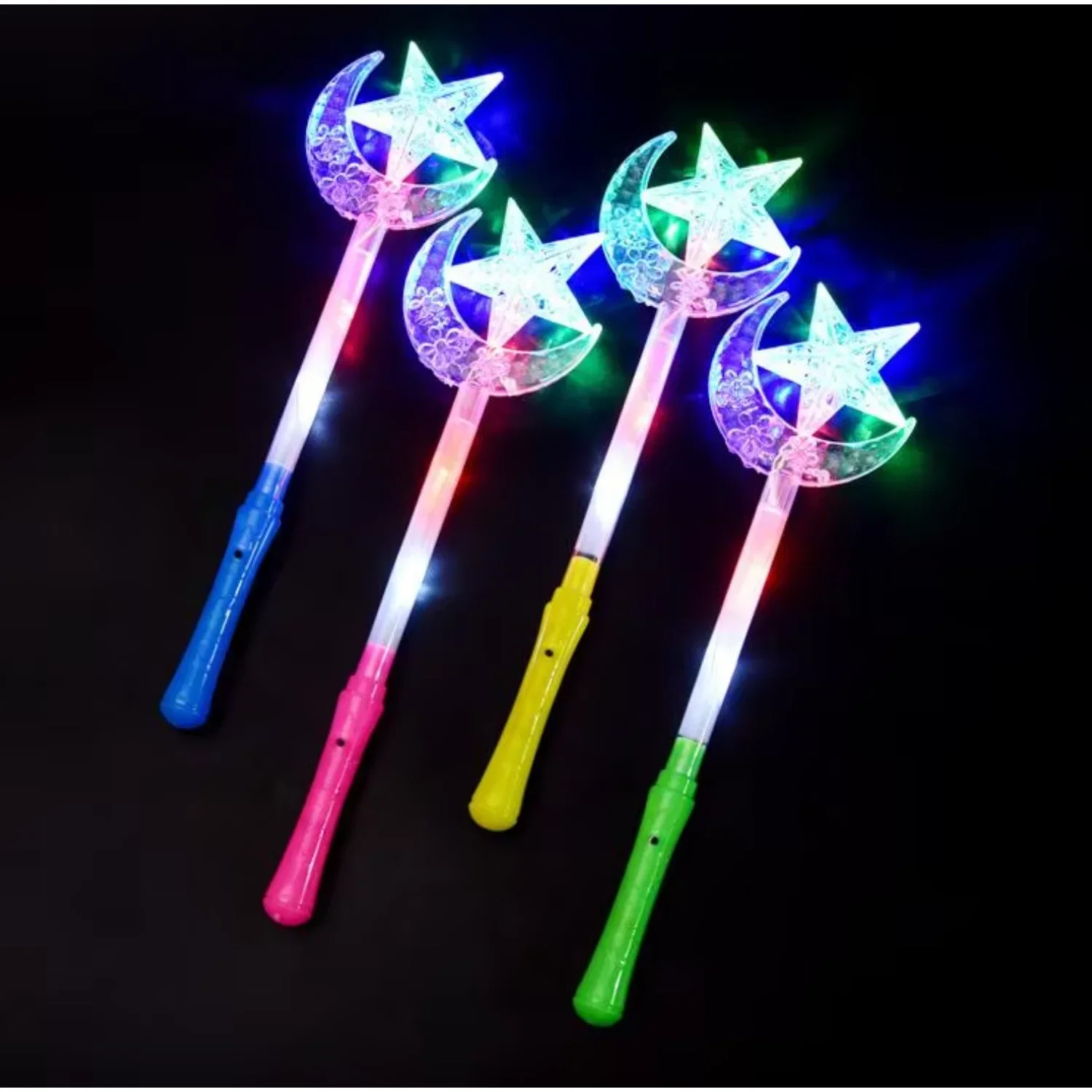 LED leuchten Schneeflockenstäbe, Leuchtstäbe, Spielzeug für Kinder, Weihnachten, Geburtstag, Kostüm, Prinzessin, Dekorationszubehör