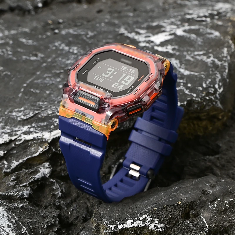 TPU Rubber Strap for Casio GBD-200-1/2/9 GBD-200SM GBD-200RD Waterproof Bracelet Band Replace Men Resin Sport Watch Accessories