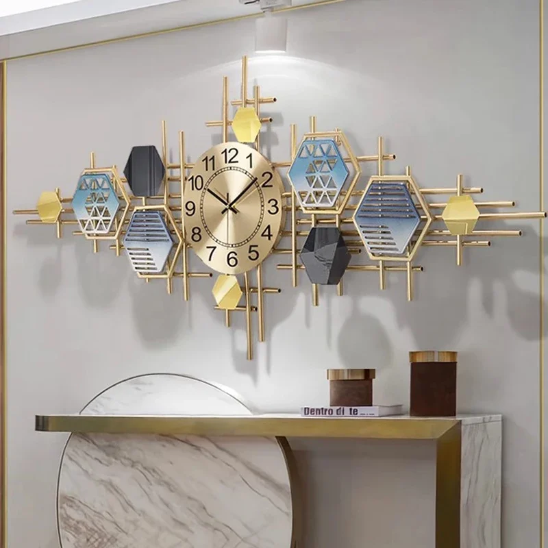 Modern Art Mural Wall Clocks Living Room Large Mechanism Aesthetic Wall Watch Silent Restaurant Nordic Reloj De Pared Home Decor