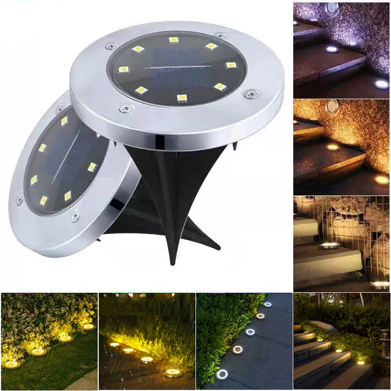 

Solar Light 4pcs LED Solar Lawn Light Fairy Light Outdoor Solar Powered Buried Street Lamp Garden Villa Pathway Patio Decoration