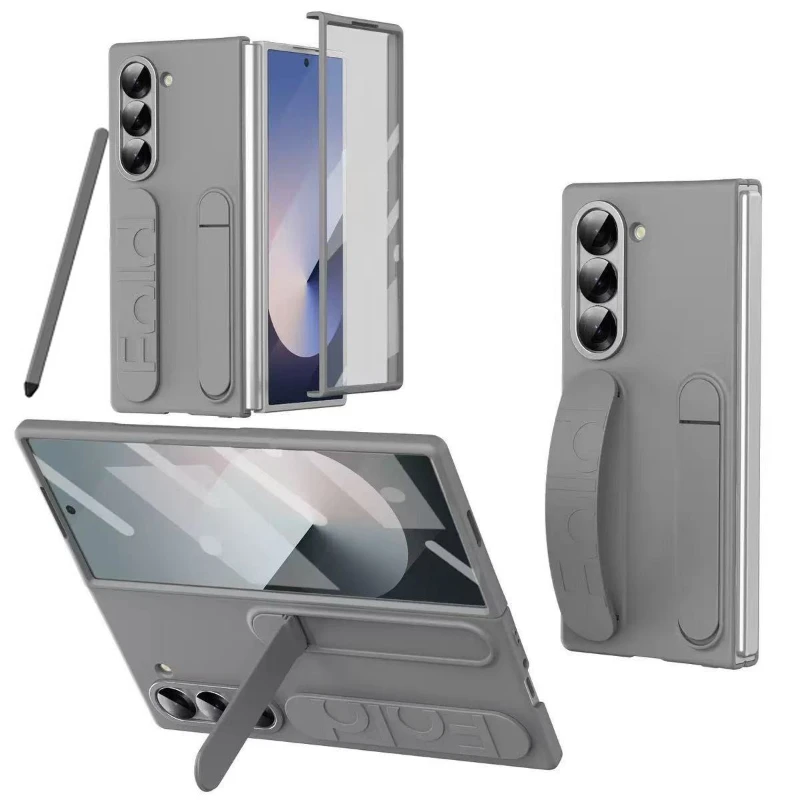 

Для Samsung Galaxy Z Fold 7 6 5 3 4, чехол с шарнирным соединением и встроенной защитной пленкой для экрана, невидимый кронштейн