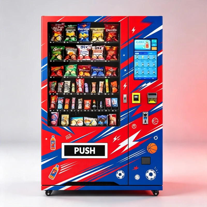 High Sales Drink Snack Vending Device, Custom Elevator Dispensing Equipment with Banknote, Coin and Card Payment Options