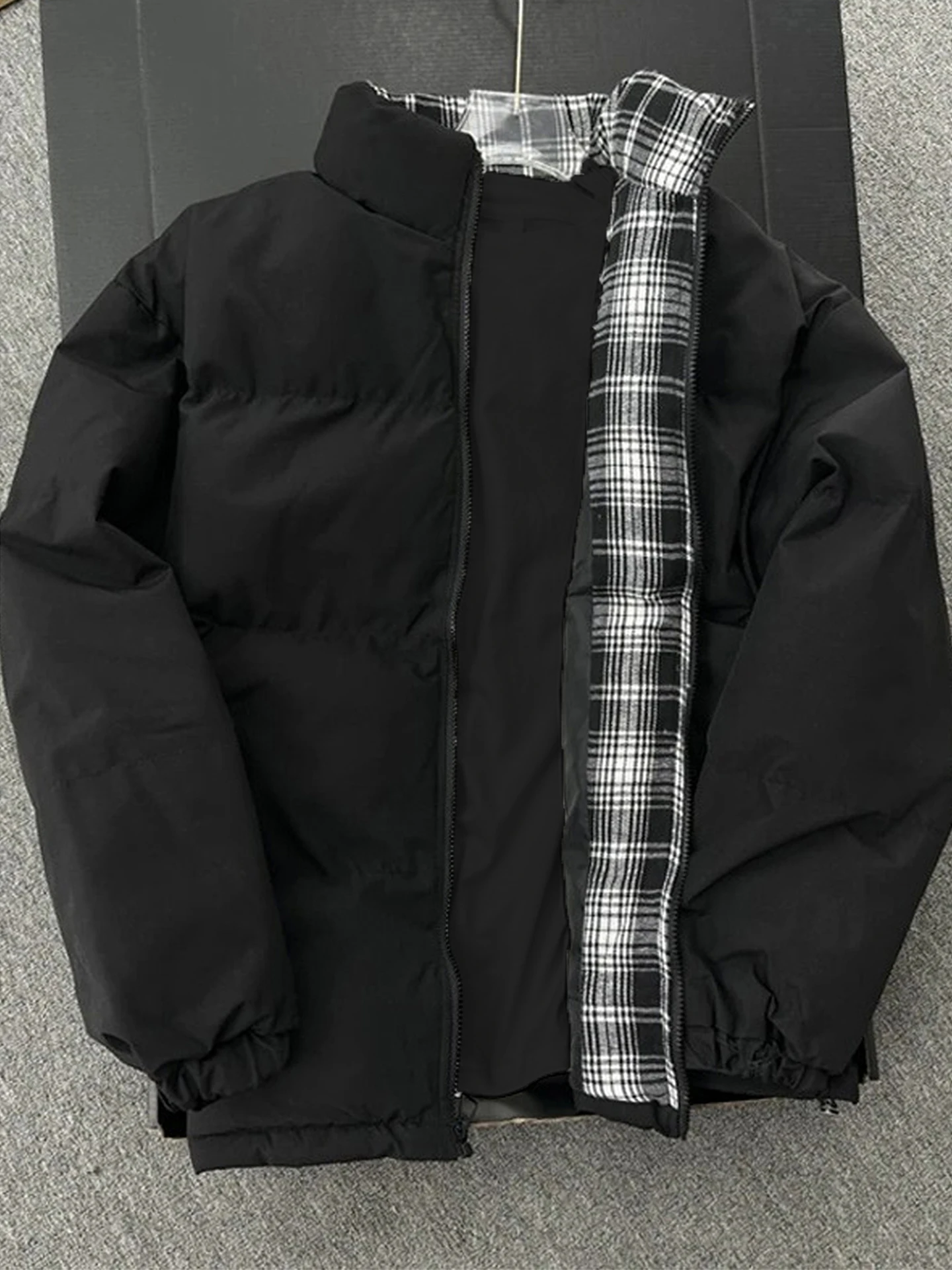 

High Quality American Style Men's Winter Cotton Jacket Cleanfit Bread Style Stand Collar Polyester Fiber Warm Thick Long Sleeve