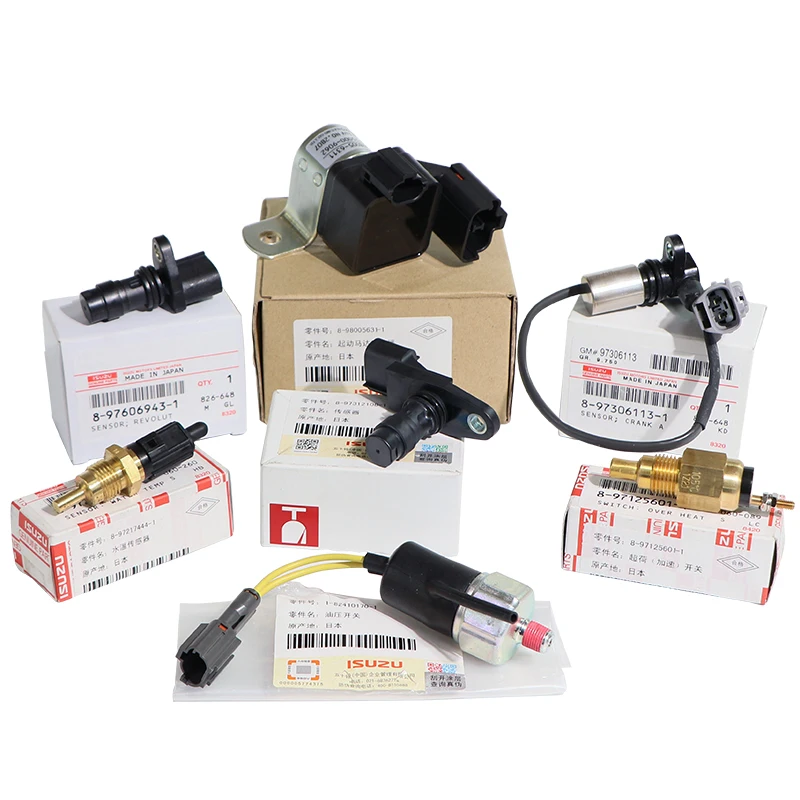 

XOJOX Excavator Parts For Isuzu 4hk1/6hk1/6wg1/6uz1 Crankshaft Speed Water Temperature Oil Pressure Sensor Alarm