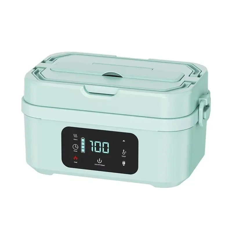 Self-heating waterless rechargeable stainless steel lunch box thermal insulation removable inner tank timing function