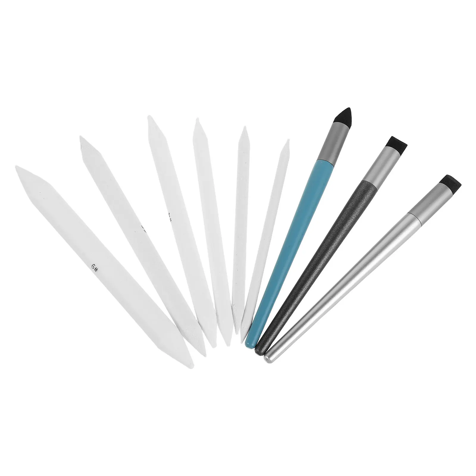 9Pcs Oil Pastel Blending Stumps Soft Tip Paper Art Blenders for Sketching Drawing Tools Artist Charcoal Pencil Blenders