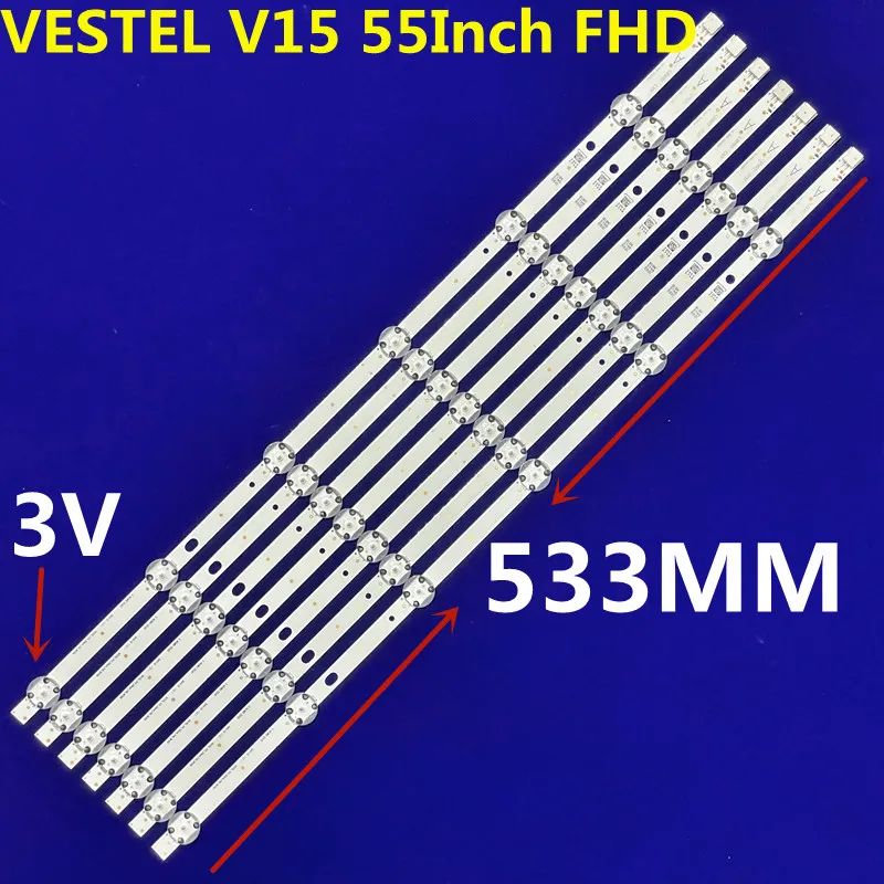 

LED Strip For 55R6010F 55R6520F VES550UNDS-2D-N12 For Bush DLED55287FHD DLED55287FHDCNTD HI-LEVE 55HL500 55HL555 55HL560 55HL650