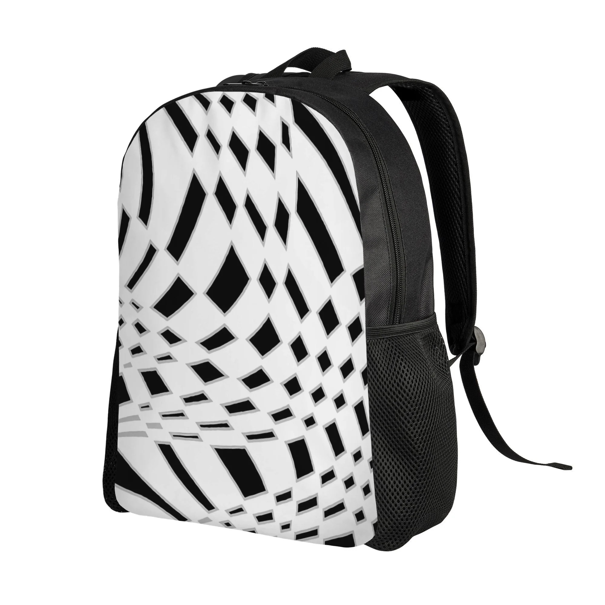 

An abstract patterned grey large-capacity travel backpack