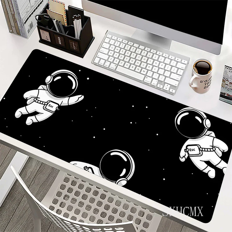 Space Large Mouse Pad Keycadets Gravity Deskmat Cute Astronauta Anime Carpet Mousepad Pink Gaming Accessories Deskpad Rubber Mat