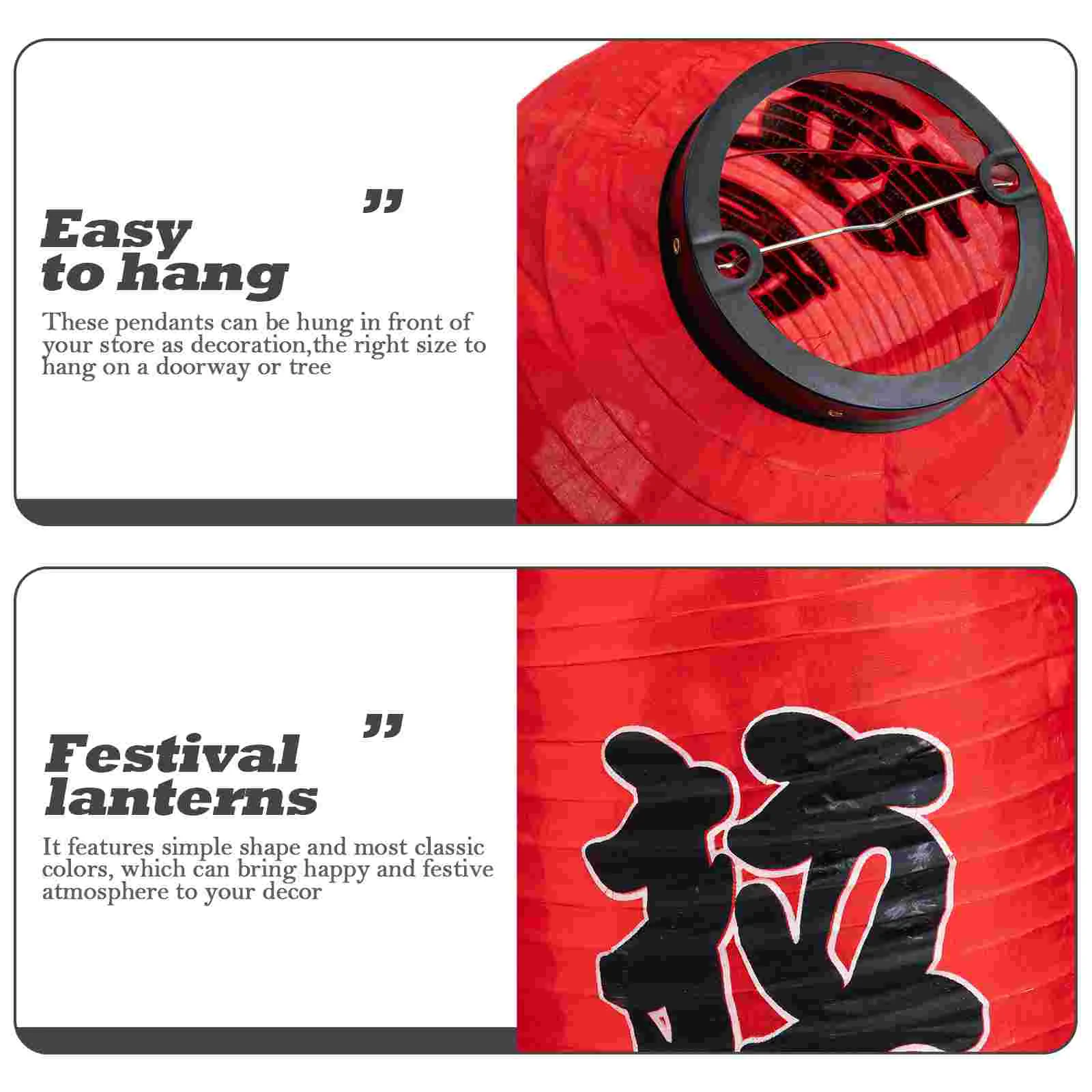 فانوس معلق خارجي مزخرف ، فوانيس بلاستيكية حمراء صينية ، ديكور من النوع الياباني للمهرجان ، 4 *