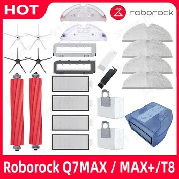 Roborock Q7 Max + Q7 Plus Q7 Max Plus T8 메인 사이드 브러시 헤파 필터 걸레 브래킷, 물 탱크, 먼지 상자, 진공 청소기 액세서리