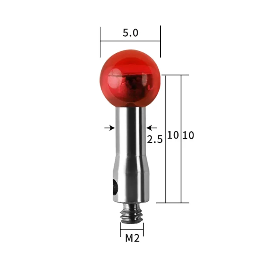 Renishaw measuring needle, three coordinate ruby measuring needle, stainless steel measuring rod, M2 three-dimensional probe