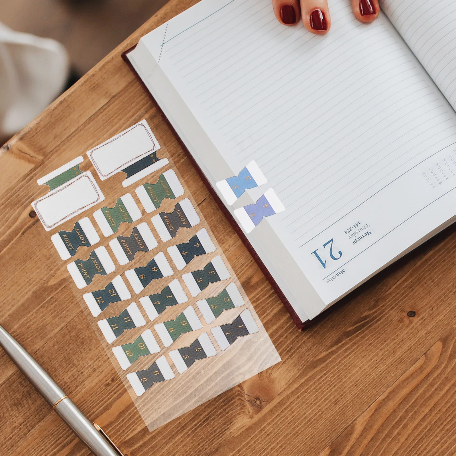 

6 Sheets Book Tabs Sticky Index Page Markers 120 Pieces Safe Material Practical Use Classroom Office Home Notebooks