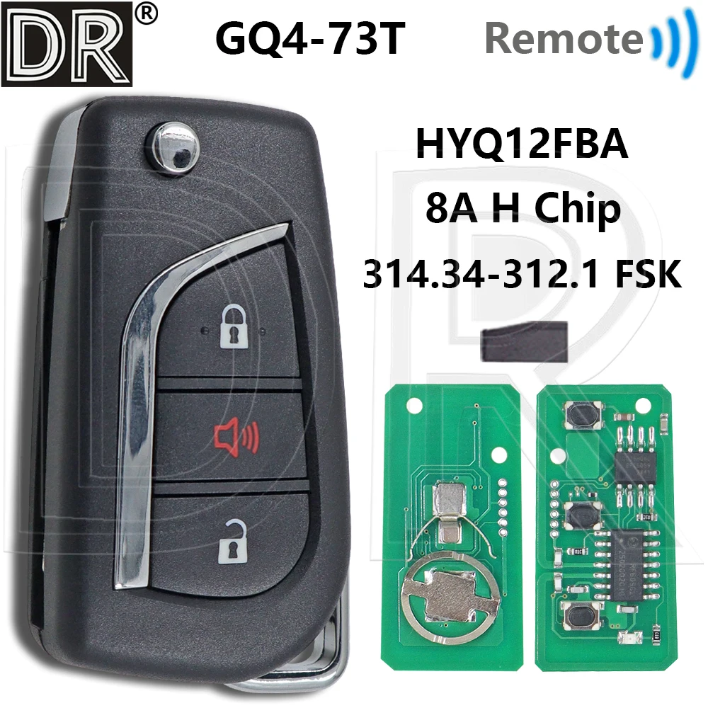 

Отличный GQ4-73T HYQ12FBA 314.34/312.1FSK H чип 89070-0R300 автомобильный дистанционный ключ для Toyota RAV4 Cmary Corolla IM Yaris Vios Hilux 2015+