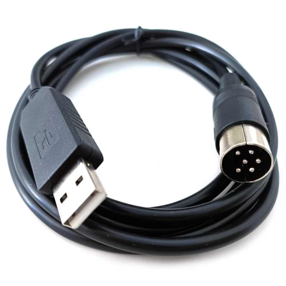 Ftdi usb para din 6pin macho para kenwood ts440 ts450 configuração de frequência de rádio leitura de canal de memória IF-232C cabo de programa de interface