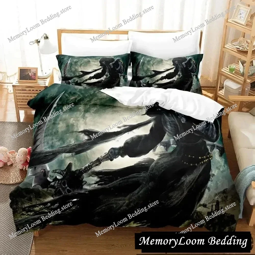 

3D Print Colorful Dark Grim Reaper Bedding Set Boys Girls Twin-Queen-King Size Duvet Cover Pillowcase Bed Kids Adult Soft Cozy