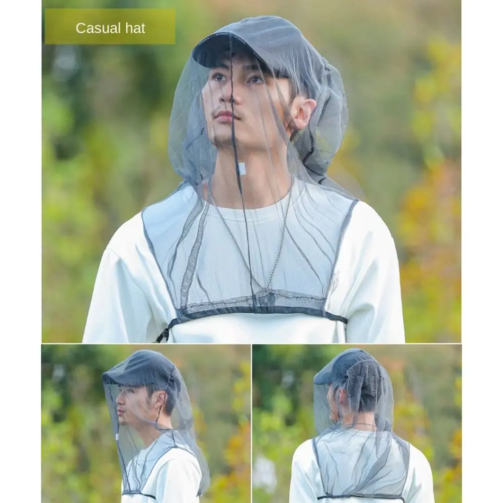 

Cap Head Face Protector Sun Cap Outdoor Fishing Head Face Mask Anti Bee Hat Insect Bee Net Hat Insect Mesh Hat Mosquito Net