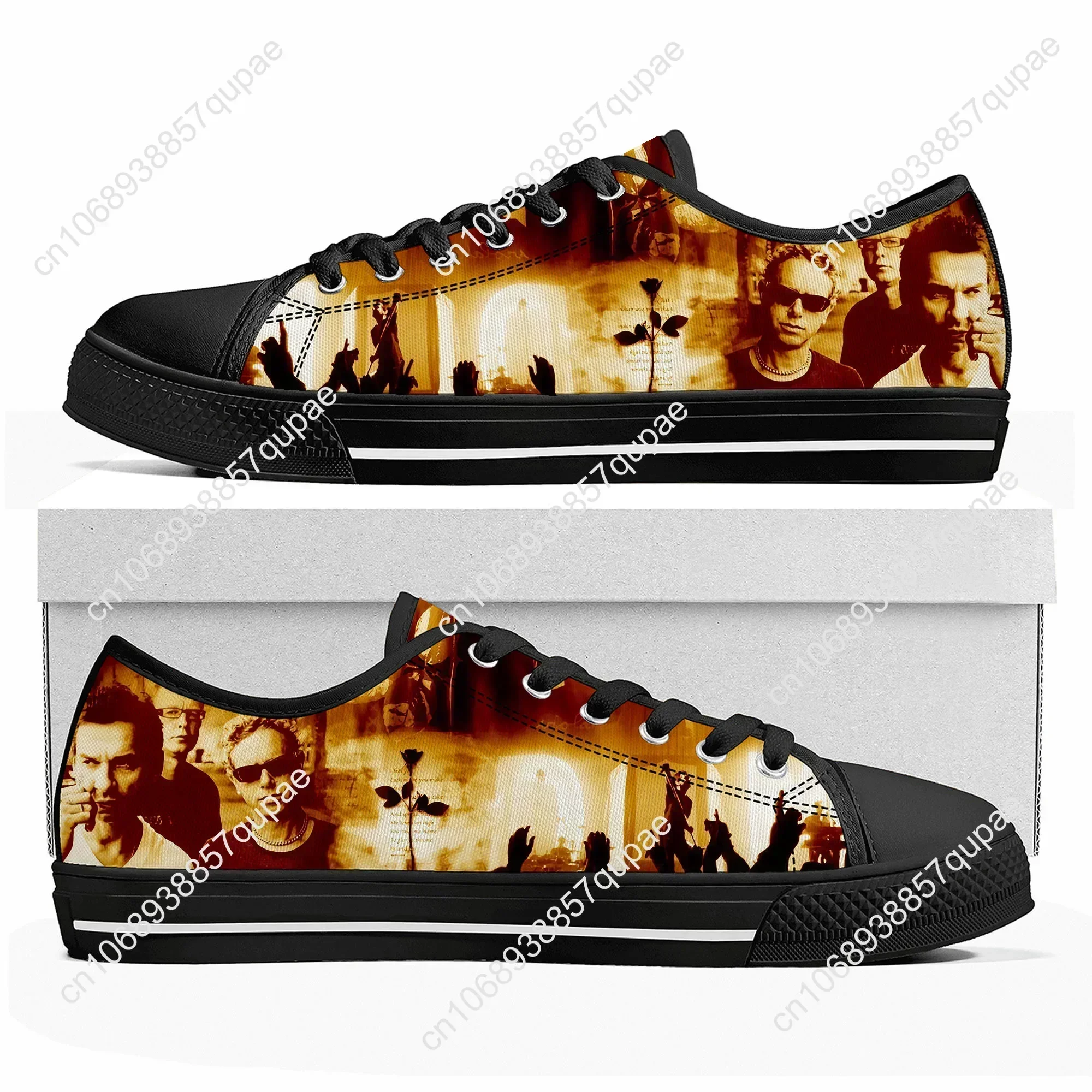 D-Depeche R-Rock Band Mode Low Top High Quality Sneakers Mens Women Teenager Canvas Sneaker Violator Couple Shoes Custom Shoe