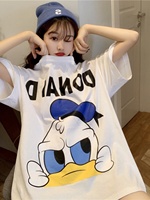 Plus Size Pure Cotton White T-shirt Women's Summer Short-sleeved Ins Trendy Loose European Goods Big Version Trendy Brand New