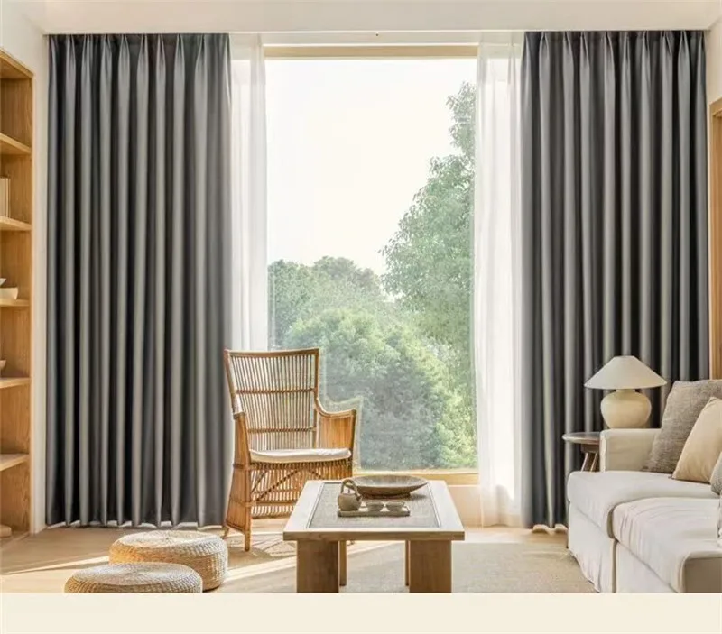 310 cm Höhe 75–90 % Verdunkelungsvorhänge für Wohnzimmer, einfarbig, passender Klang, reduziert Beige, Schlafzimmervorhänge nach Maß – Detail 10