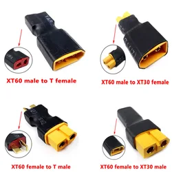 RC XT60 Male/Female To XT30 Plug T Female/Male Connector Adapter for Car Plane Helicopter model aircraft UAV Battery RC parts