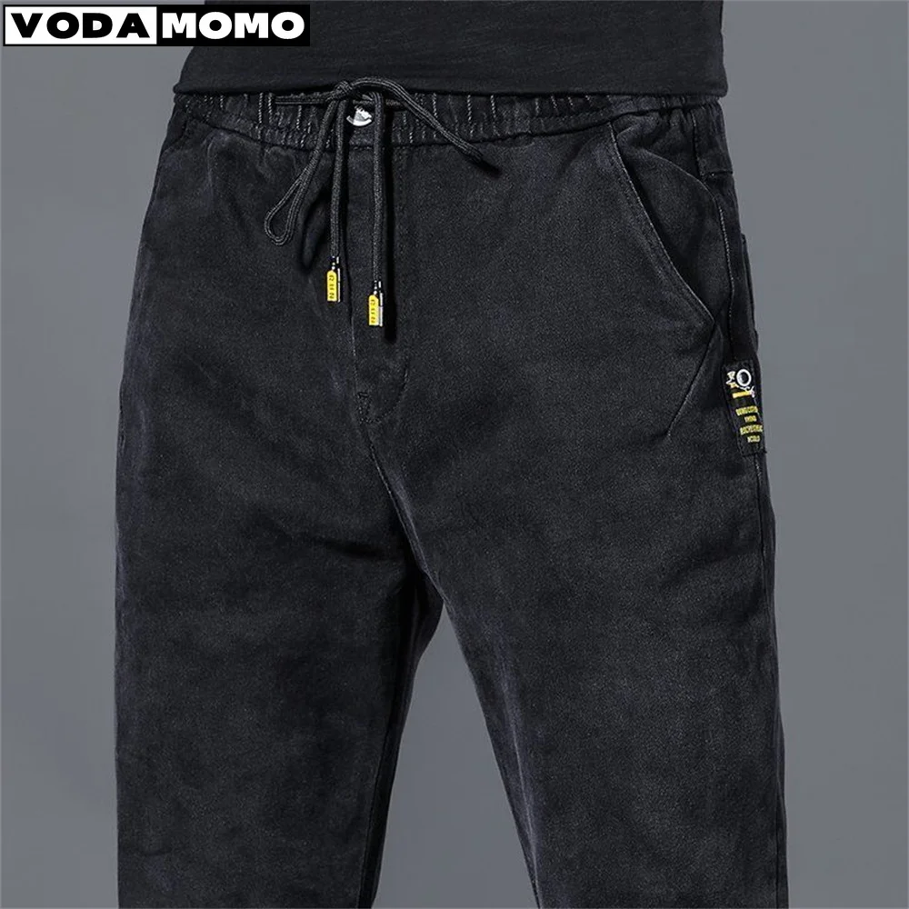 

2024 New Hip Hop Harem Jeans Pants Men Loose Joggers Denim Casual Sweatpants Korea Ankle Length Trousers Streetwear mens jeans