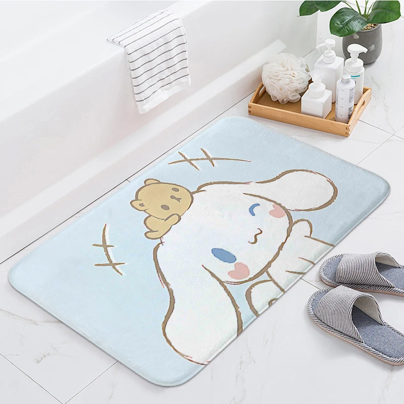 Waterproof Bathroom Rug D-Cinnamorolls Hallway Floor Mats Slip-resistant Custom Doormat Entrance Door Living Room Floor Carpet