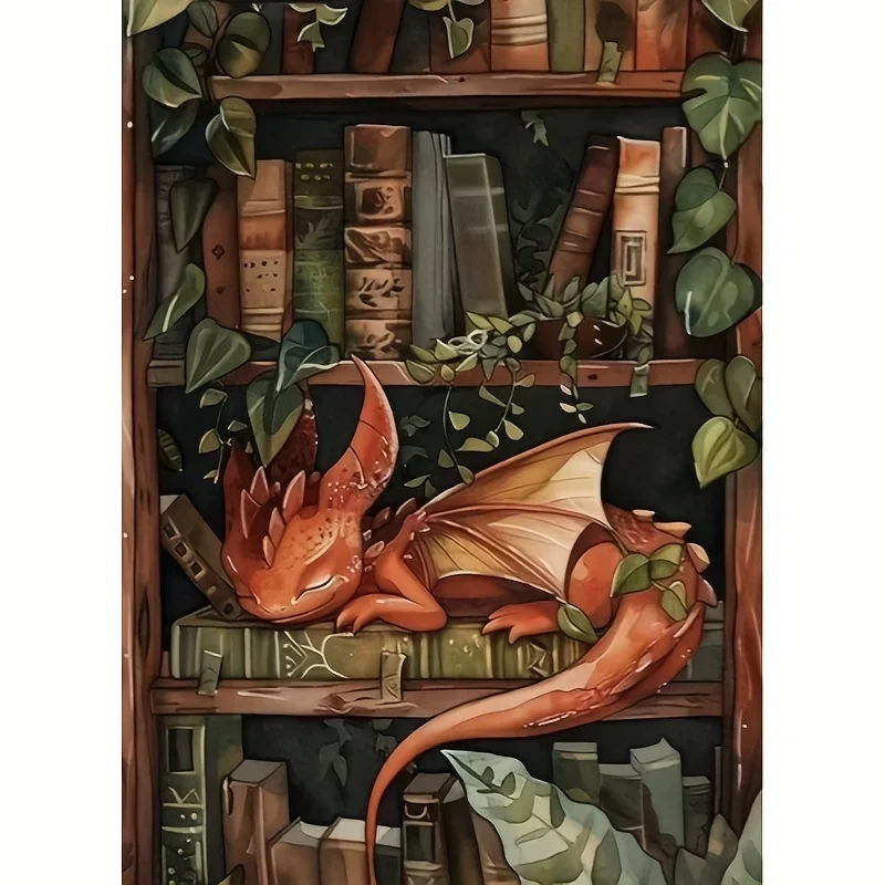 Dragon Pattern Paint By Numbers Kit Adults Beginner DIY Canvas Stress Relief Home Wall Decor Craft Birthday Gift Bedroom Decor