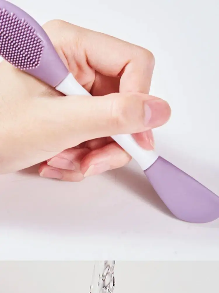 1/2 stücke Gesicht Pinsel Set Silikon Gesichtsmaske Applikator Doppel-kopf Lotion Spachtel Mitesser Gesicht Lippe Peeling Hautpflege werkzeuge