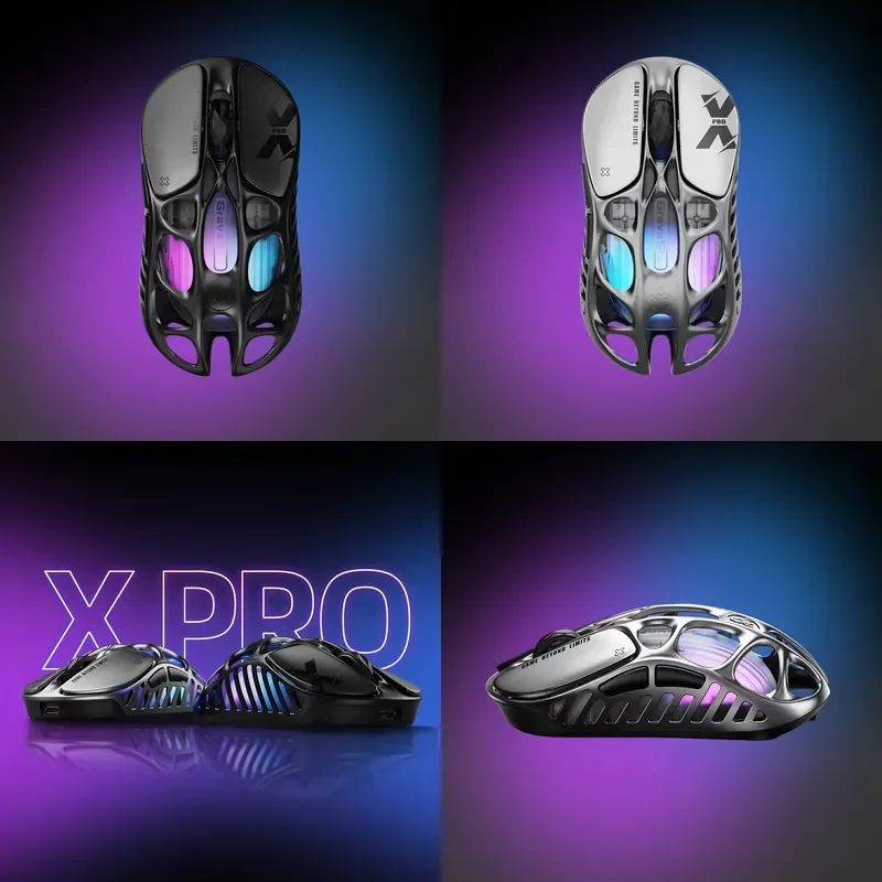 Hot Sale Seller X Pro 8KHz Wireless Gaming Mouse PAW3950 32000DPI 5 Buttons/RGB Custom Tri-Mode Mice
