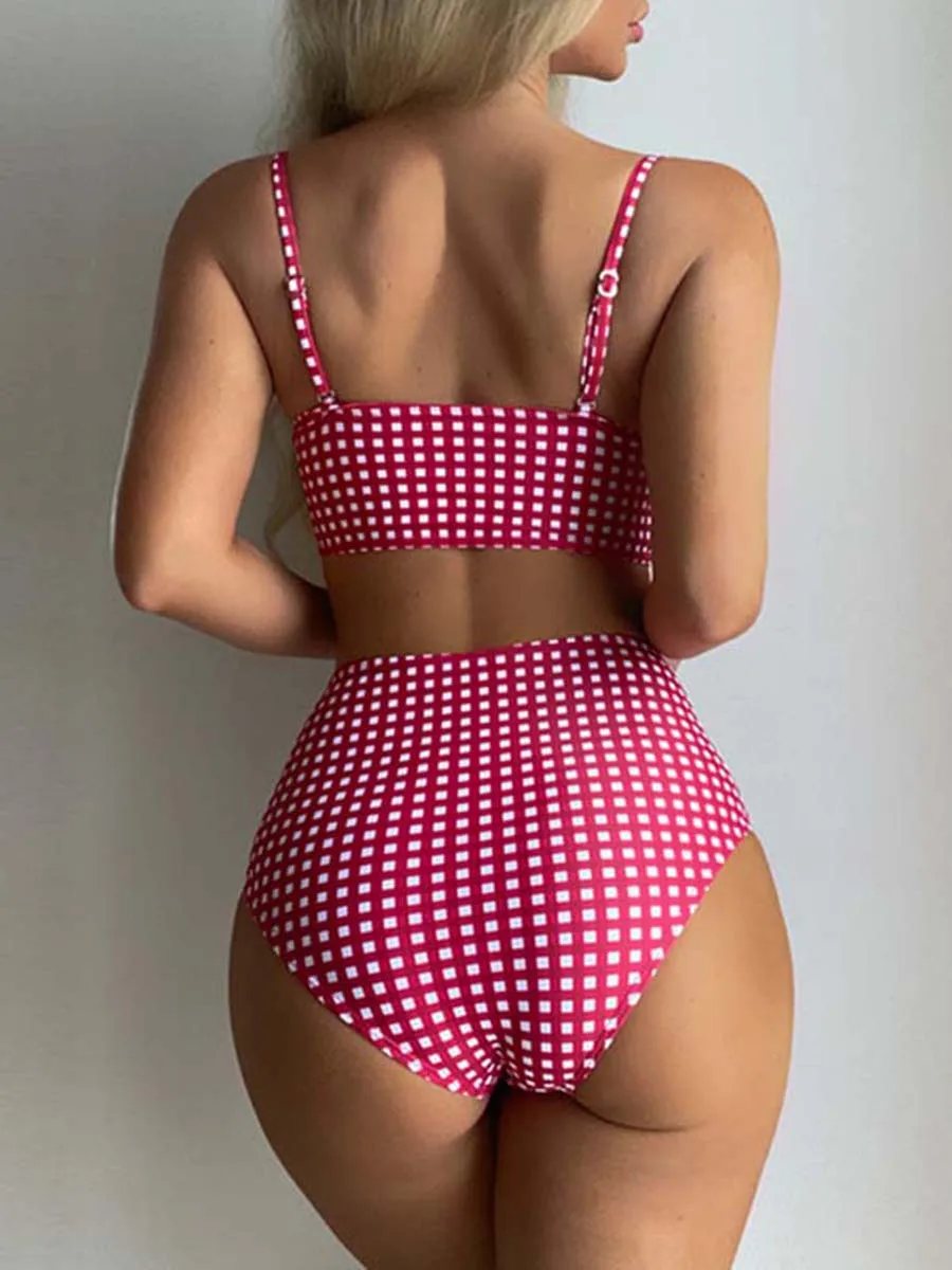 Push Up Bikinis 2024 Women High Waist Swimwear Female Sexy Swimsuit Female Beachwear Bathers Bathing Swimming Suit Beachwear